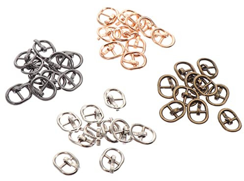 40 Stücke Mini Nähe Schnallen Metalleinsteller Roller Pin Schnallen Gleiten Schnalle Strap Einsteller DIY Handwerk Zubehör für Puppe Kleidung Schuhe Taschen Gürtel