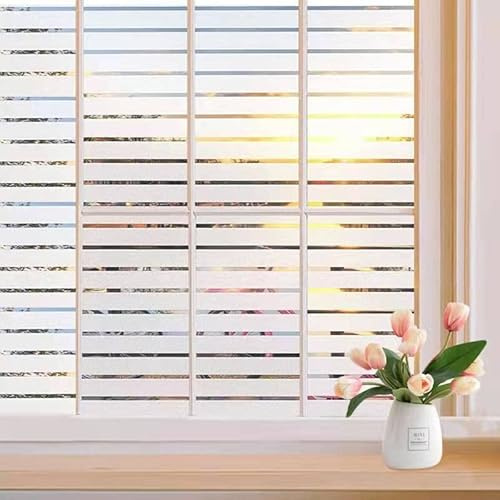 Films Fenetre Anti Regard Électrostatique Film Occultant Vitre Non Adhesif Statique Protection UV -Idéal pour Bureau Chambre Cuisine Maison Salle de Bain