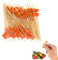 Spldsun 100 Piezas Palos de Cóctel, Palillos de Dientes Cóctel, Palillos de Cóctel de Madera, para Cócteles, Pasteles Barbacoas, Fiesta y Boda Decoración (Naranja)