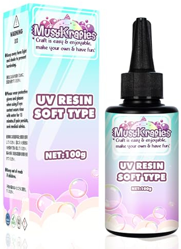Musykrafties Transparent weich UV-Harz, Für DIY-Basteln Schmuck Verzierung 100 ml, 100 g