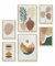 Heimlich® Premium Poster Set mit Bilderrahmen Holz Eiche | 2 x DIN A3 & 4 x DIN A4 - ca. 30x42 & 21x30 | Stilvolle Poster Collagen mit passenden Bilder als Wanddeko » Monstera Palmen Abstrakt «