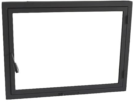 New Backofentür 50x50 Kamintür mit Glas Ofentür Kamintür Pizzaofentür Gußeisen Steinofentür Das Türchen zum Ofen | Öffnungsrichtung: Rechts | Der Griff Links | Modell P1