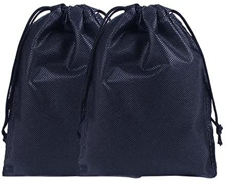 2PCs Portable Non-Woven Drawstring Shoe Bags for Travel, Home, Dust-Proof Organizer - Packing Clothes Storage