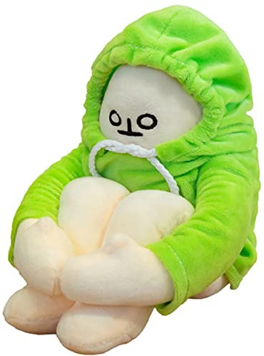 OUKEYI green Banana Doll, 16Inch Plush Banana Toy Manwith Magnet Funny Changeable Plush Pillow, Funny Man Doll Decompression Toy Birthday Gift