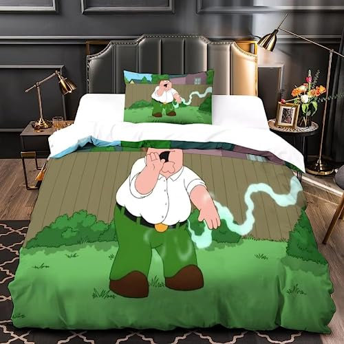 DOTERO Animation Family Bettwäsche 135x200cm,Cartoon Movie Bettwäsche Set Kinder,3D Mikrofaser Bettbezug Und Kissenbezug, (3,155x220+80x80cm)