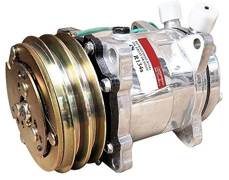 Compresseur Sanden 508 sd508 5H14 Compresseur 12V / 24V 2 Groove V Blet Poulie Tracteur Pelle Heavy Duty Truck (Color : R134a)