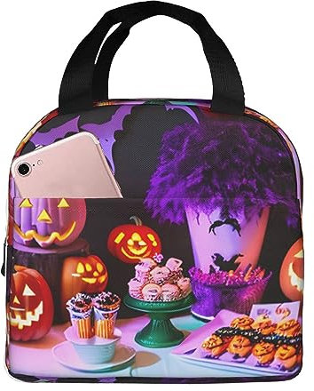 Lonchera de trabajo, Halloween, carnaval, fiesta, viaje, almuerzo, para mujeres y hombres, contenedor de almuerzo reutilizable de gran capacidad