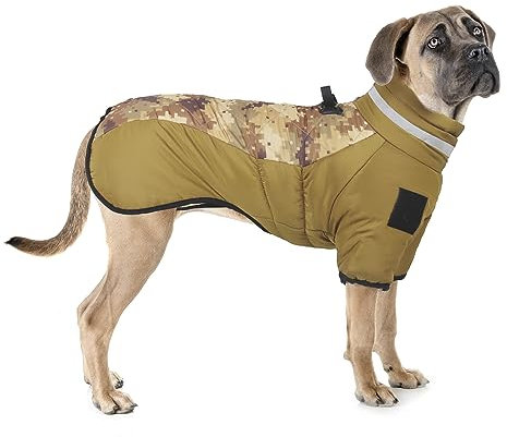 OCSOSO Hundemantel Winter, Hundejacke Hundepullover für Mittlere Große Hunde - Wasserdicht Winterjacke Tarn Hund Thermomantel, Wintermantel Jacke Hunde Mantel mit Beinen (Grün, 5XL)