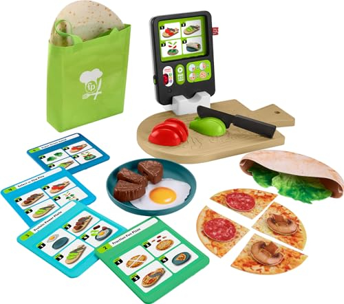 Fisher-Price Juego de Cocina Preescolar Laugh & Learn 123 Follow The Recipe Meal Kit de 30 Piezas de Juguete de Cocina para niños a Partir de 3 años