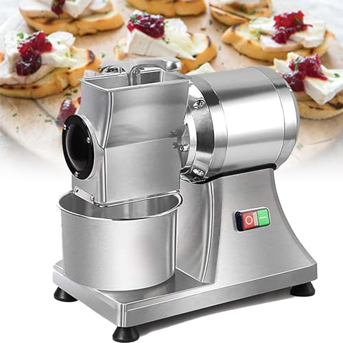 Commercial Electric Cheese Grater, 0.75HP 550W Rotary Electric Grater Machine, Multi Cheese Shredder with a Container, for Cheese, Butter, Bread Bran Crumbs