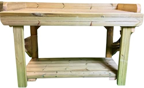 Wooden Garden Potting Table/Planter bench. Heavy duty Garden Work Table. (Single Shelf, 7FT - STANDARD)