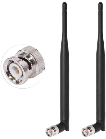 Wireless Microphone Receiver Aerial Antenna, UHF 700MHz-900MHz 6DBi BNC Male Aerial Antenna for Wireless Microphone System Receiver Remote Digital Audio, 2 Pack