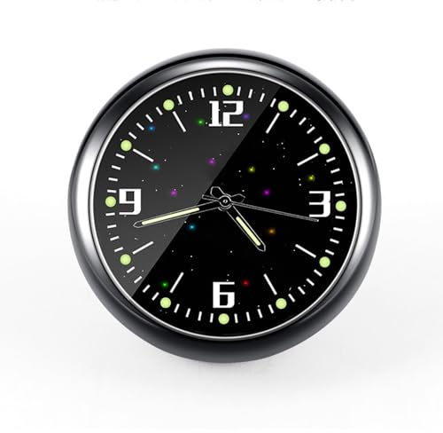 Autouhr, für MG Gloster HS K-Typ Magnete, Auto Armaturenbrett Zubehör Kleine Runde eingebaute Entlüftungsuhren Uhr Mini Digital Timer.,A