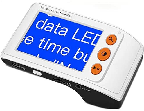 JDSHFEN Tragbare Digitale Lupe, Digitale Lupe, tragbare elektronische Videolupe, Lesehilfen, 3,5-Zoll-LCD-Bildschirm, 2- bis 25-facher Zoom, Faltbarer Griff zum Lesen Kleiner Drucke
