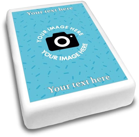 Cakeshop Portrait Personalised Fully Customisable Edible Cake Topper | Custom Image & Text | For Birthdays & Celebrations | Multiple Shapes & Sizes | Icing & Wafer Paper Options