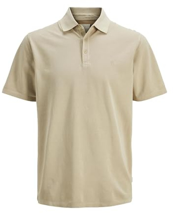 JACK & JONES Male Polo Shirt Plain Polo Shirt, White Pepper, L
