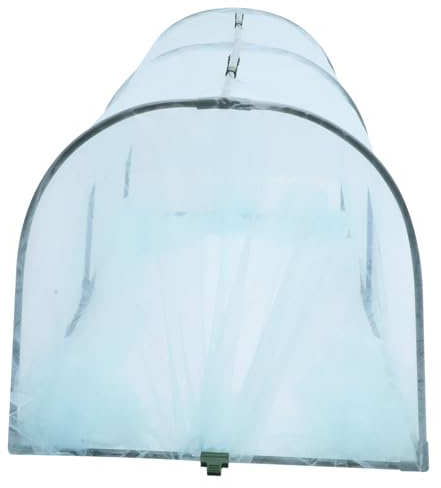 TINEASUR Pflanzengewächshaus Außenbereich Gewächshausfolie Mit Eisenhalterung Transparentes Blumen Gewächshaus Frostschutz Regenschutz Einfach Zu Montieren
