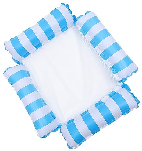 BESTonZON Hamaca Flotante Inflable De Malla para Piscina Cómoda Resistente Fácil De Inflar Y Desinflar para Familias Y Campamentos