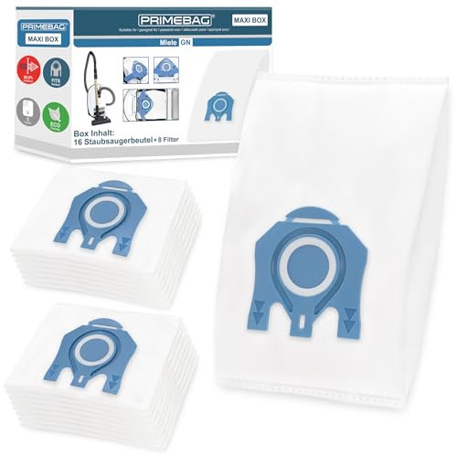 PRIMEBAG 10 Staubsaugerbeutel kompatibel mit Siemens synchropower VS06A111 - Staubsauger Beutel 5-lagiges Vlies, Hygieneverschluss, hohe Saugleistung & Filtration