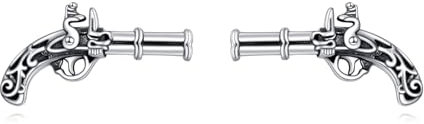 ONEFINITY Pistolen Ohrringe 925 Sterling Silber Pistole Ohrstecker Pistolen Schmuck für Damen Herren