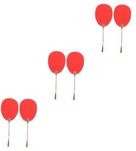 MAGICLULU 3 Sätze Alter Fächer Tragbare Ventilatoren Tischventilatoren Tragbarer Persönlicher Fan Lüfter Kleiner Faltbarer Mini-fanclip Bank Wand Rot Papier 2 Stück * 3