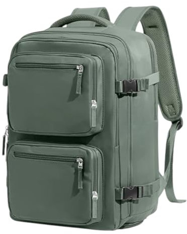 Mi Ko Mi Ka Mochila de Viaje Grande: Resistente al Agua, con Compartimento para Zapatos Separado, Puerto de Carga USB y Diseño Multifuncional Antirrobo. 2210 (Crema 5188)