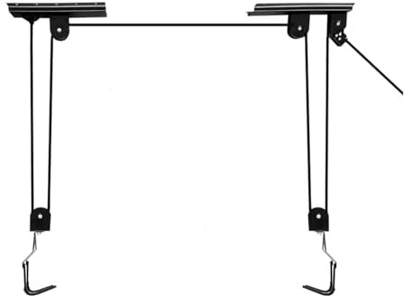 Bemay – Soporte para Bicicleta con Elevador de Techo para Ahorrar Espacio. Aparca Bicicletas Ligero y Cómodo con Poleas para Garaje, Terraza o Patio.
