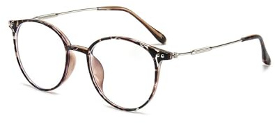 Nyxphy Modische Blaulichtfilter Kurzsichtige Brille für Damen Herren Leichte TR90 Metall Kombination Fernbrille Myopie Computer mit ovalem (Schwarz marmoriert, -3.75, Dioptrien)