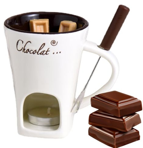 Tazza personale per fonduta di cioccolato - Tazza per fonduta di cioccolato, Scaldaburro in ceramica resistente al calore | Scaldadessert per intingere i Marsh-mallow, Tazza creativa per salsa al cioc