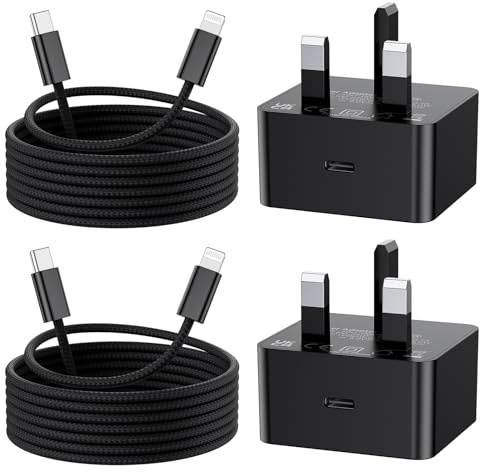 Fast Charge for iPhone 14 13, 2Pack PD 25W Fast Apple Charger Cable 2M, iPhone Fast Charger Plug with USB C To Lightning Cable [ MFi Certified] for iPhone 14 13 12 11 Pro Max XS XR X 9, iPad and iPod