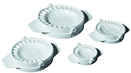 Ibili Teigtaschenformer-Set 5.5/7.5/9.5/12.5 cm 4-teilig, Kunststoff, weiß