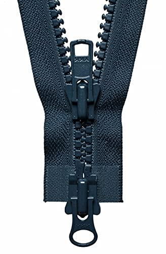 YKK Zwei-Wege-Reißverschluss, Kunststoff Harz, blau, 66 cm Length
