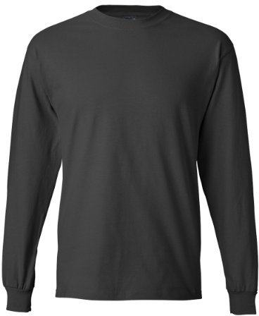 Hanes Long Sleeve Beefy T-Shirt - 5186 - Black -