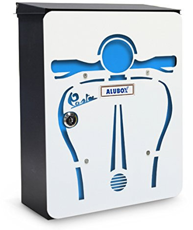 Alubox Scooter Cassetta Postale Mia con Sportello, Multicolore, Set di 2 Pezzi