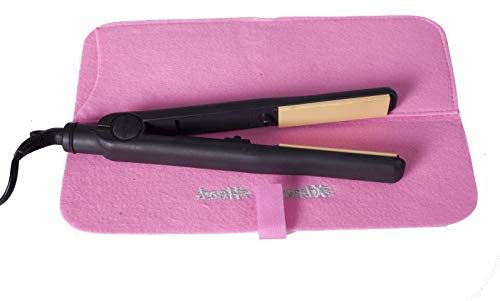 Extreme Heat Protection Safety Mat with Storage Pouch for GHD Hair Straighteners and Tongs etc (Pink)