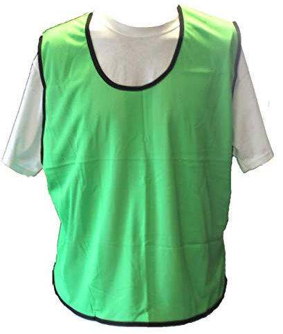 Lisaro 10 Stück Leibchen für Fußball, Basketball, Baseball Training, Fußball Trainingsleibchen für Anfänger, Jugendliche und Erwachsene (grün, Junior)