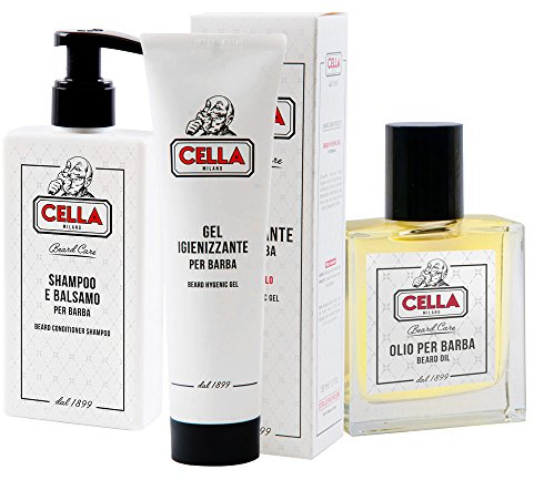 The Goodfellas' Smile Cella Milano Beard Set Shampoo, Oil and Sanitizing Gel