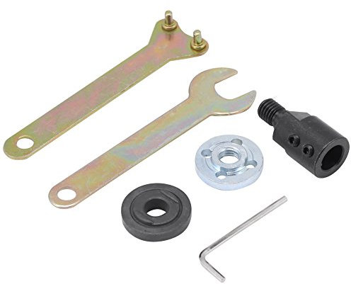 Akozon Mandrino Adattatore, Accoppiatore Albero Motore M10-5/8 / 10 / 12mm Manicotto Attacco Lama Sega per Angle Grinder, con Dado Chiave e Cut Off Ruote a Disco Tools ecc. (12mm)