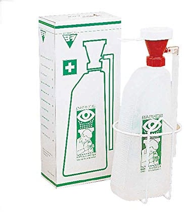 Holthaus Medical Wandhalterung Halter Halterung für Augenspülflasche, Stahldraht, beschichtet