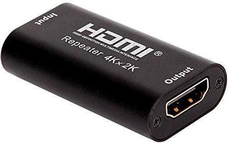 PremiumCord 4K HDMI Repeater bis zu 40m, HDMI 1.4b, Metallgehäuse, unterstützt Video 4Kx2K 2160p UHD, Full HD 1080p 60Hz, 3D, HDCP, Farbe schwarz