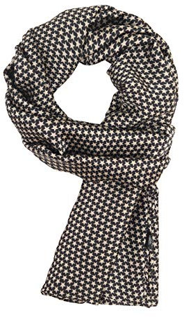 WANYING Herrenschal Seidenschal aus Kunstseide Viskose Dünn für Herbst Frühjahr Casual Business Gentlemen 30 * 170cm - Sternen Beige Schwarz