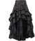Zooma Gonna gotica da donna, in pizzo nero, stile steampunk, lunga ed elastica, stile corsetto, 1409 nero, 50 IT/50 IT/5X-Large