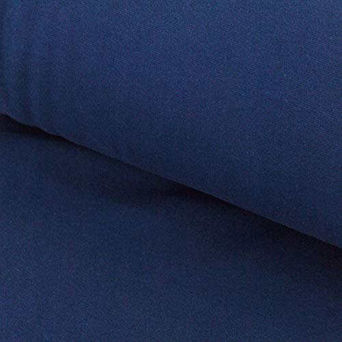 Baumwoll - Bündchenstoff Bündchen Schlauchware - Meterware ab 25 cm x 35/70 cm - Stoff zum Nähen (navy)