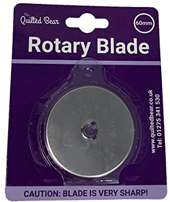 Quilted Bear Gestepp bär Edelstahl Rollschneider Ersatzklinge 60mm