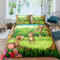 Loussiesd Kinder Bettwäsche Set 135x200 cm Karikatur AFFE Drucken Bettwäsche Niedlich Tiere Bettbezug Set für Jungen Mädchen Waldzoo Blumen Dekorativ Betten Set Reißverschluss