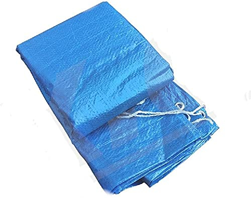 OUKEYI Bâche de Protection Ronde pour Piscine Hors Sol en Polyéthylène - Bache Piscine Hiver - 2,4 m - Résistante à la Poussière et à la Pluie