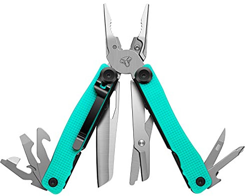SIUPRO Coltello multiuso tascabile, pinze multiuso con clip per uomini e donne, forbici tattiche multiuso per campeggio, sopravvivenza, attività all'aperto con guaina in nylon, SD-8