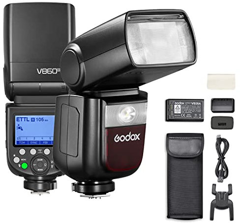 Godox V860III-N Camera Flash Speedlite for Nikon, TTL On-Camera Flash Speedlight with 7.2V/2600mAh Li-ion Battery, 2.4G High-Speed Sync, Compatible with Nikon Cameras