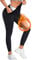 CHUMIAN Damen Sauna Jogginghose Sporthose Hohe Taille mit Bauch Weg Gewichtsverlust Hosen Schwitzhose für Damen Bauchkontrolle Oberschenkel Shaper für Laufen, Yoga, Training, Gym (L, Schwarz)