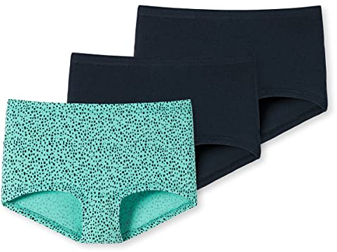 Schiesser Mädchen 3 Pack Unterwäsche Shorts weiches Bündchen - 95/5 Organic Bio Baumwolle - Größe 140 bis 181
